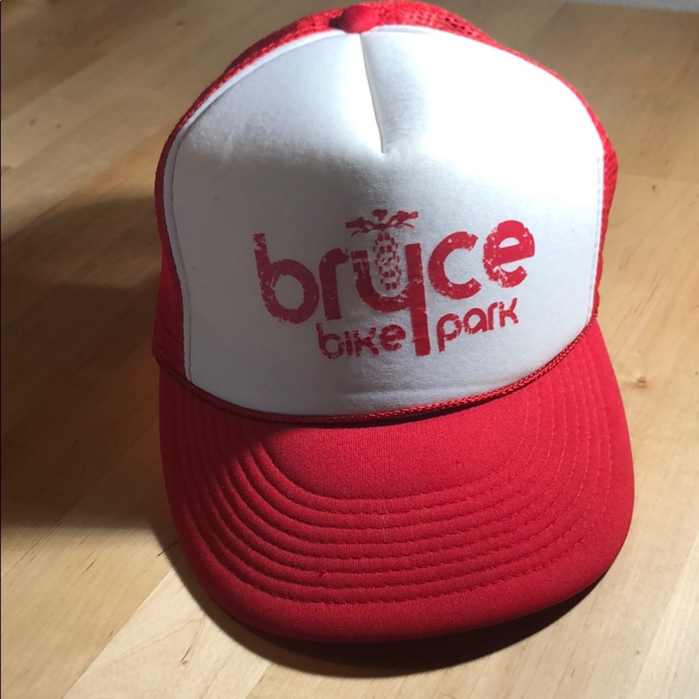 Snap back red hat